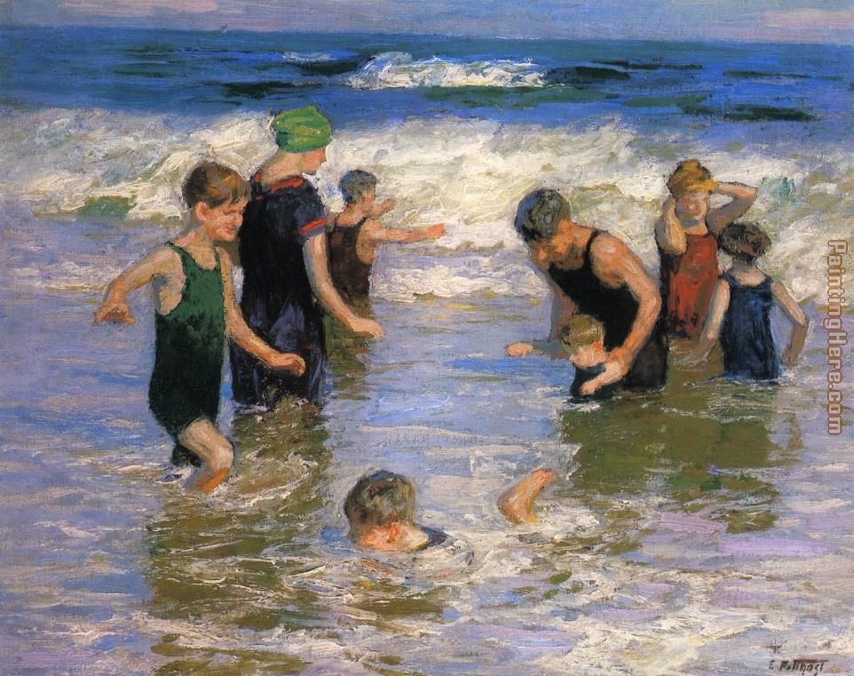 The Bathers painting - Edward Henry Potthast The Bathers art painting
